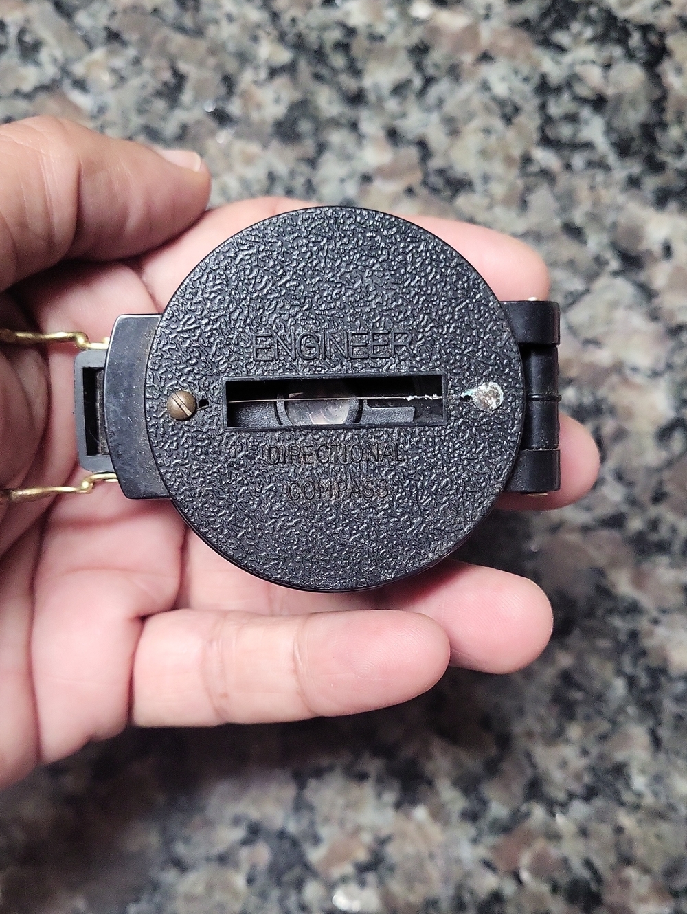 Engineer Black Directional Compass - Portable Wearable used works great vintage